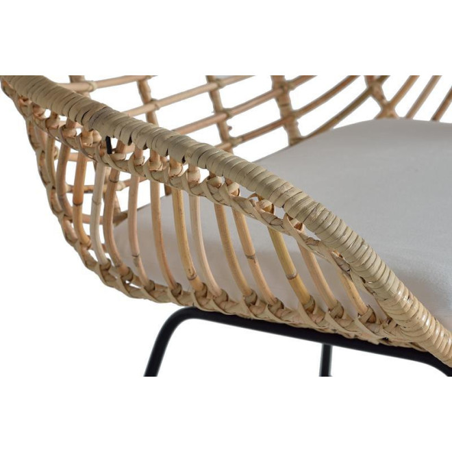 Chaise Bois, Métal Marron 66x63x88cm
