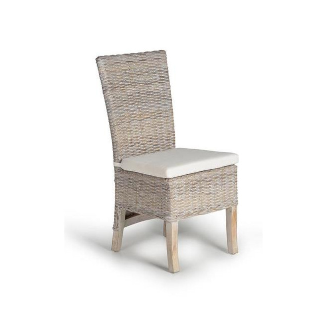 Chaise Bois Gris 47x58x100cm