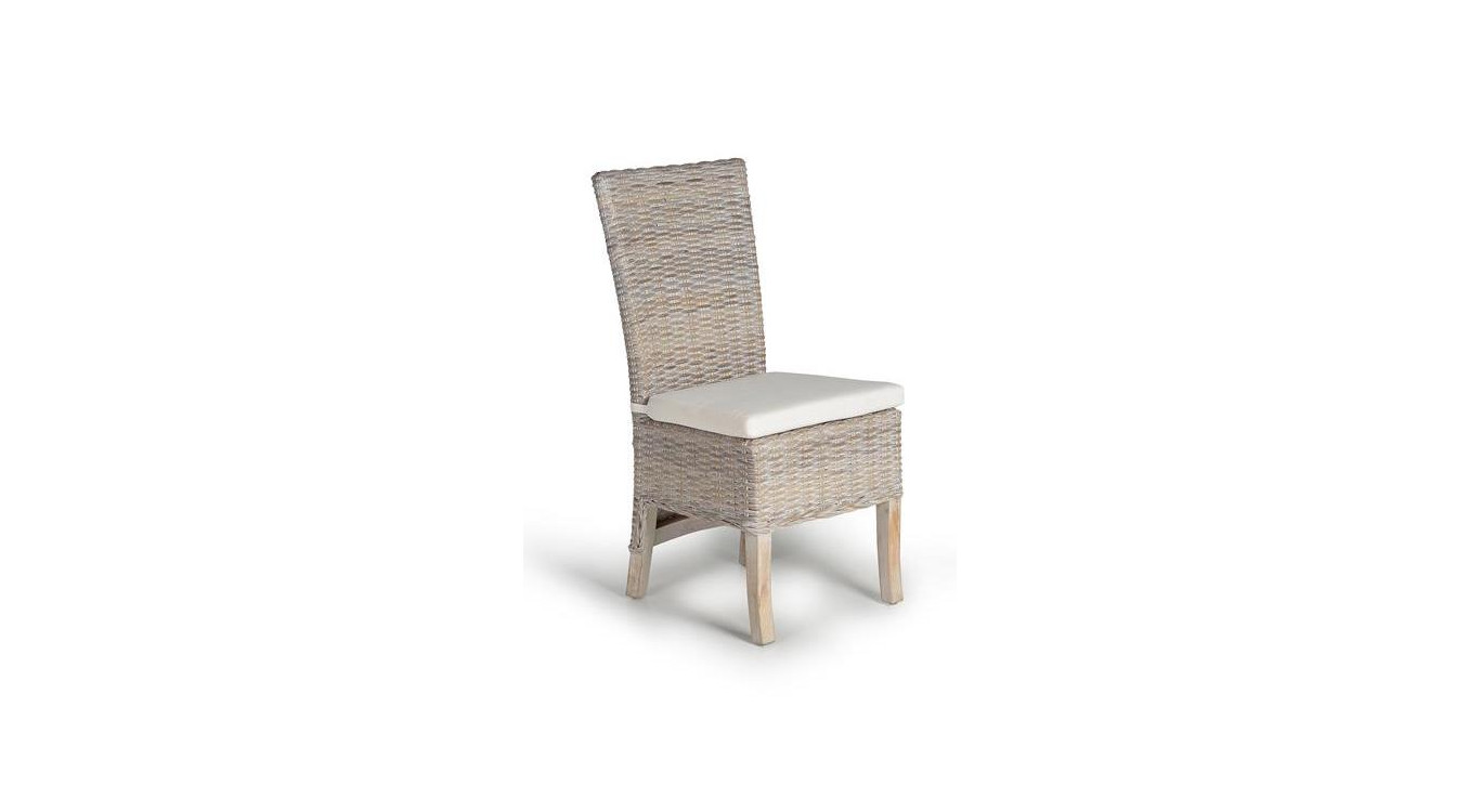 Chaise Bois Gris 47x58x100cm