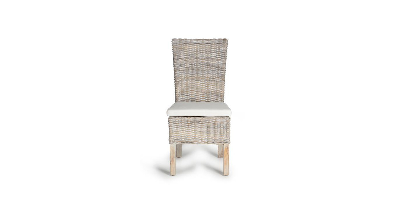 Chaise Bois Gris 47x58x100cm
