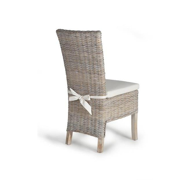 Chaise Bois Gris 47x58x100cm