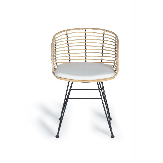 Stuhl Holz, Metall Braun 52x56x80cm