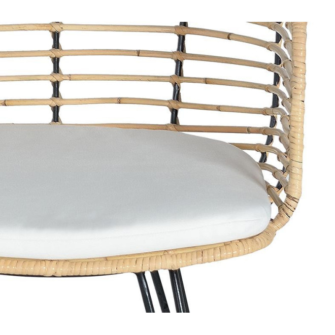 Stuhl Holz, Metall Braun 52x56x80cm