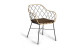 Chaise Bois, Métal Marron 56x58x80cm