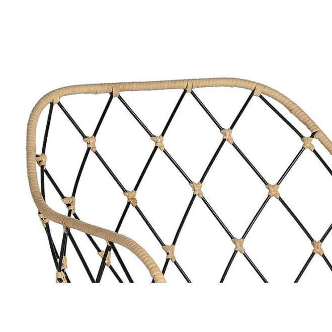 Fauteuil Bois, Métal Marron 56x58x80cm