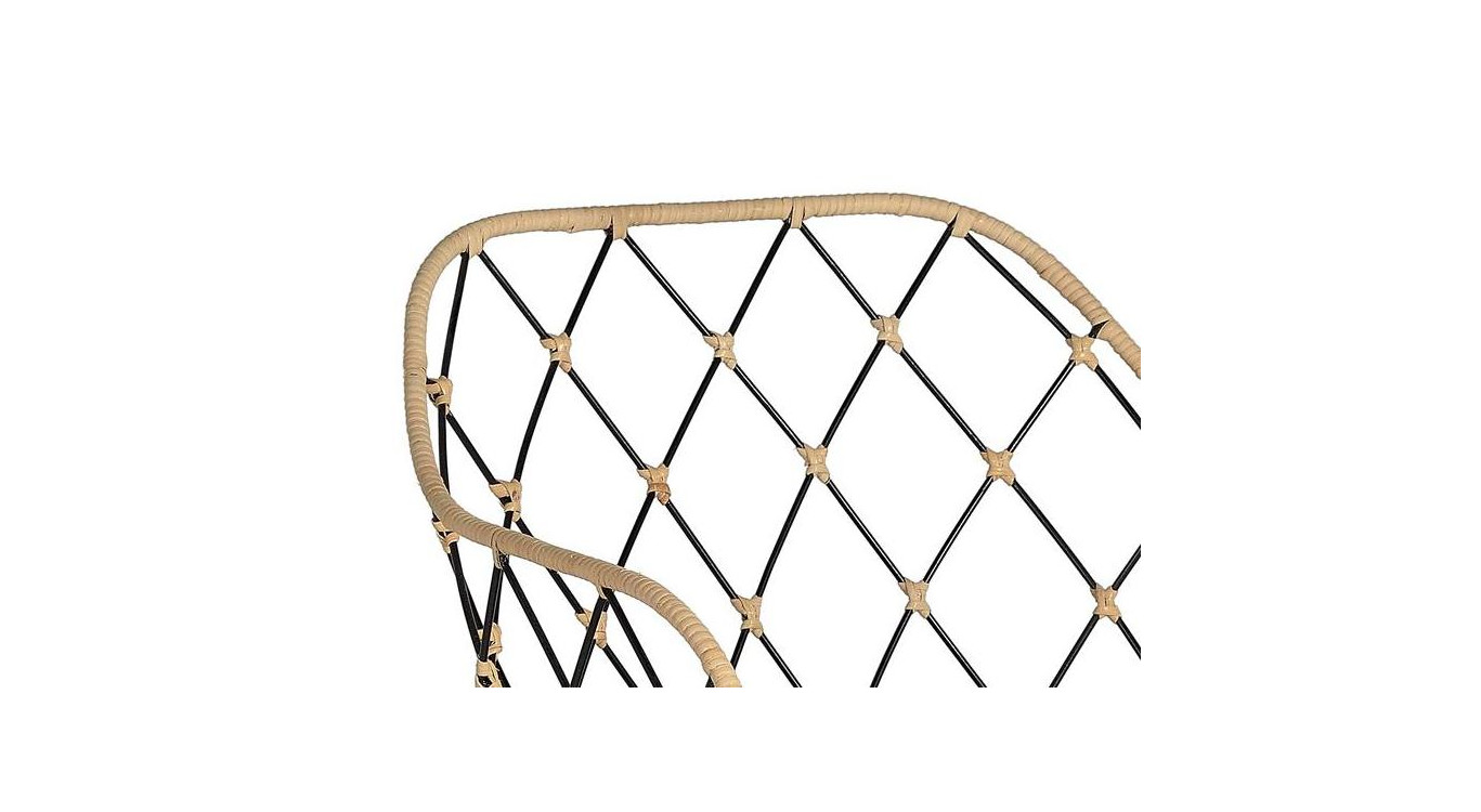 Chaise Bois, Métal Marron 56x58x80cm