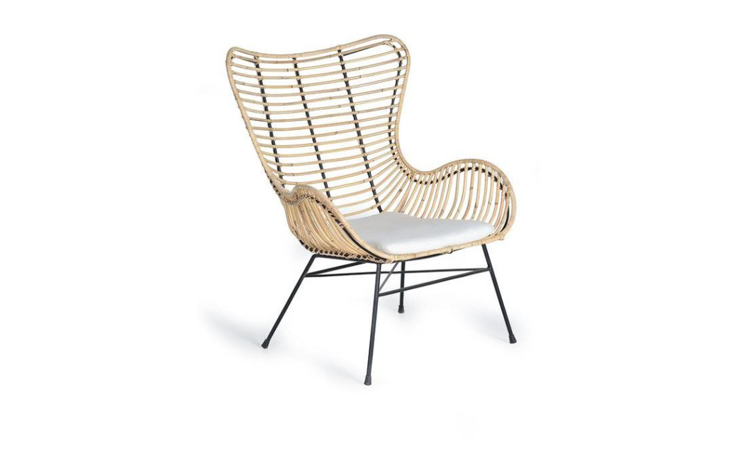 Fauteuil Bois, Métal Marron 70x70x90cm