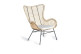 Lote de 2 sillones de madera y metal marrón 70x70x90cm