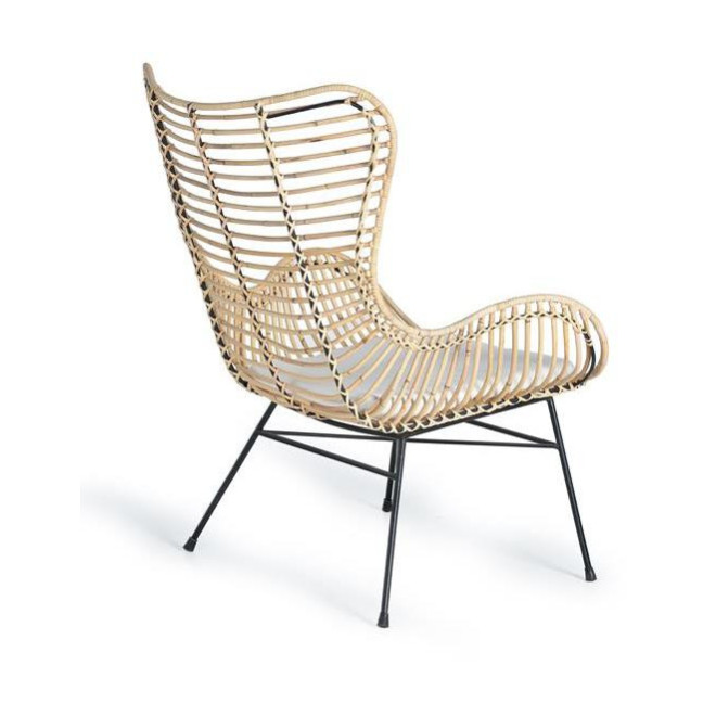 Fauteuil Bois, Métal Marron 70x70x90cm