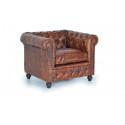 Sessel Leder Braun 96x86x72cm