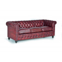 Divano in pelle marrone 200x86x72cm