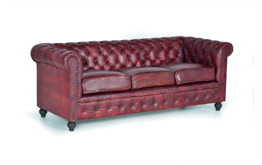 Sofa Leder Braun 200x86x72cm