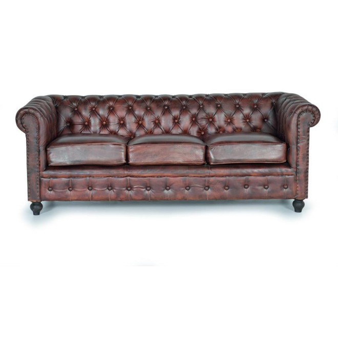 Canapé Cuir Marron 200x86x72cm