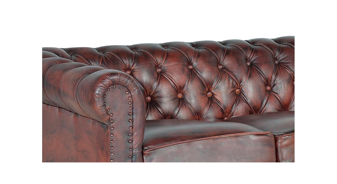 Canapé Cuir Marron 200x86x72cm