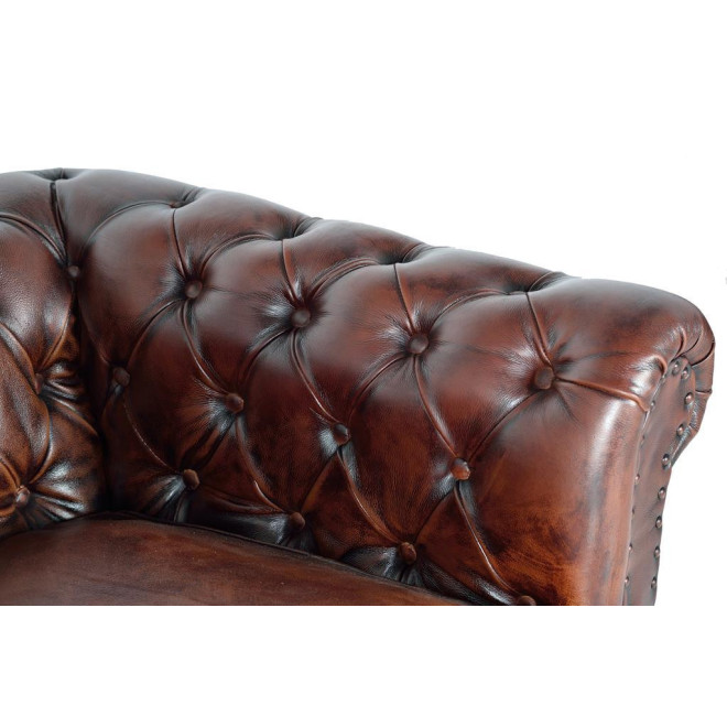 Sessel Leder Braun 96x86x72cm