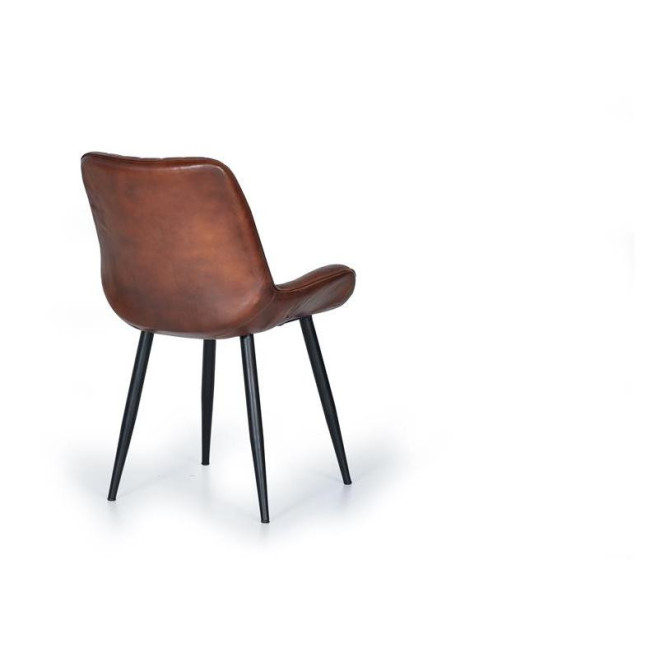 Stuhl Eisen, Leder Braun 53x63x87cm