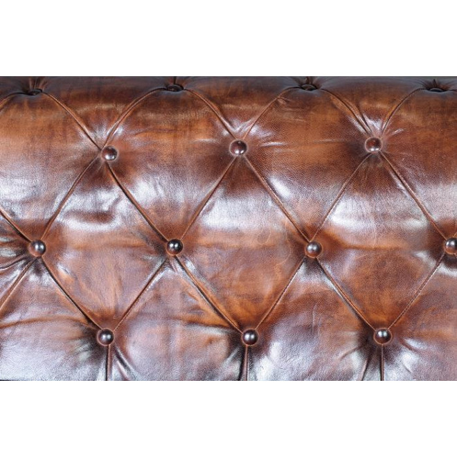 Canapé Cuir Marron 200x85x76cm