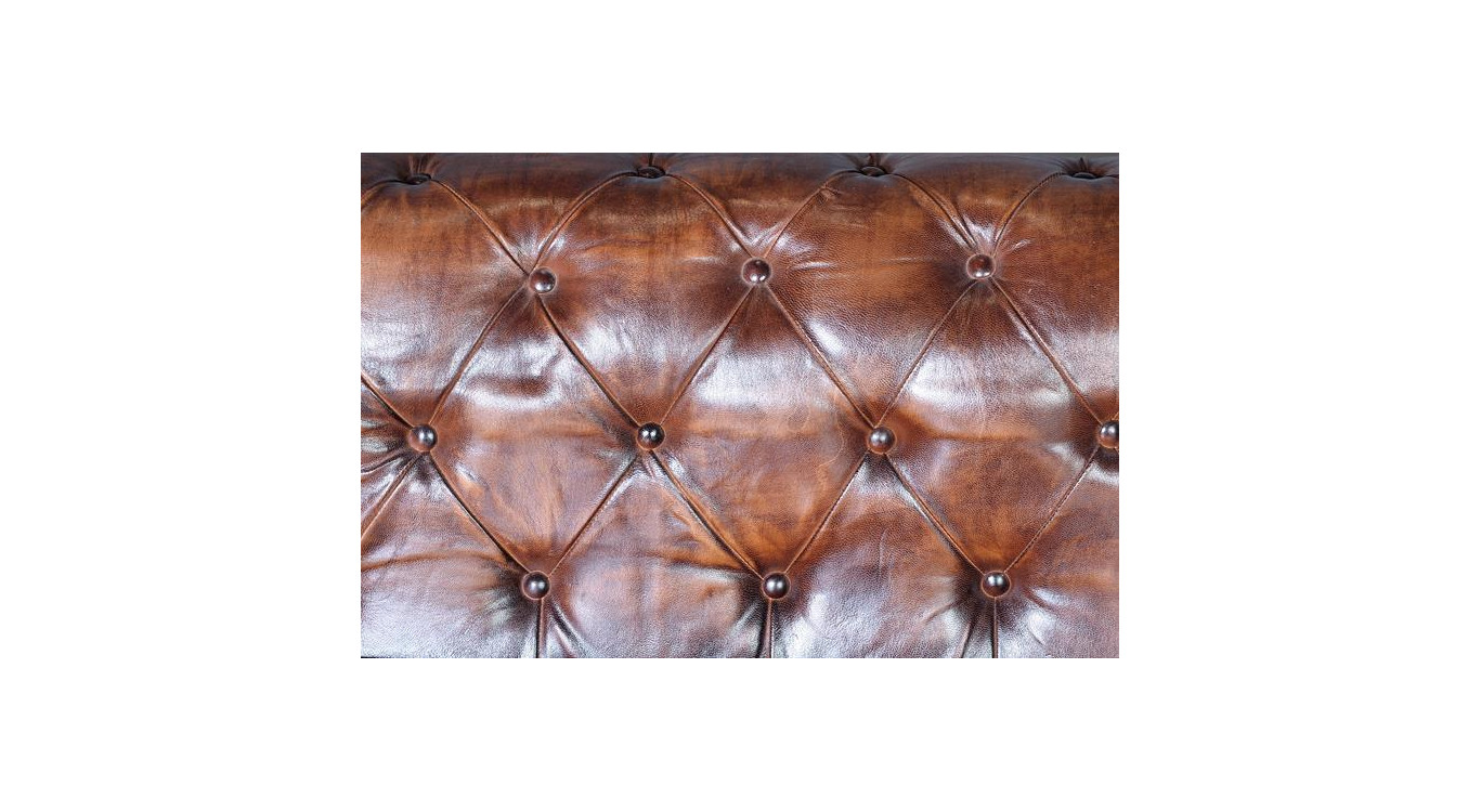 Canapé Cuir Marron 200x85x76cm