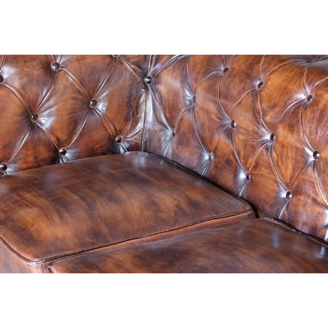 Canapé Cuir Marron 200x85x76cm