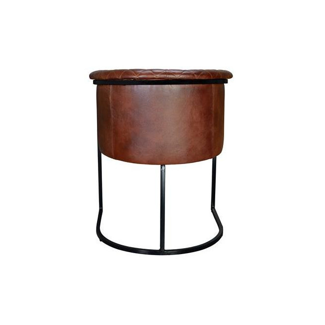 Sessel Eisen, Leder Braun 62x60x76cm
