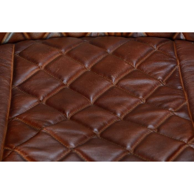 Sessel Eisen, Leder Braun 62x60x76cm