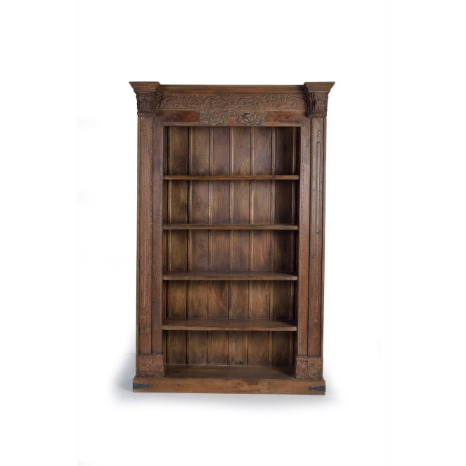 Bibliothèque Bois Marron 142x56x222cm
