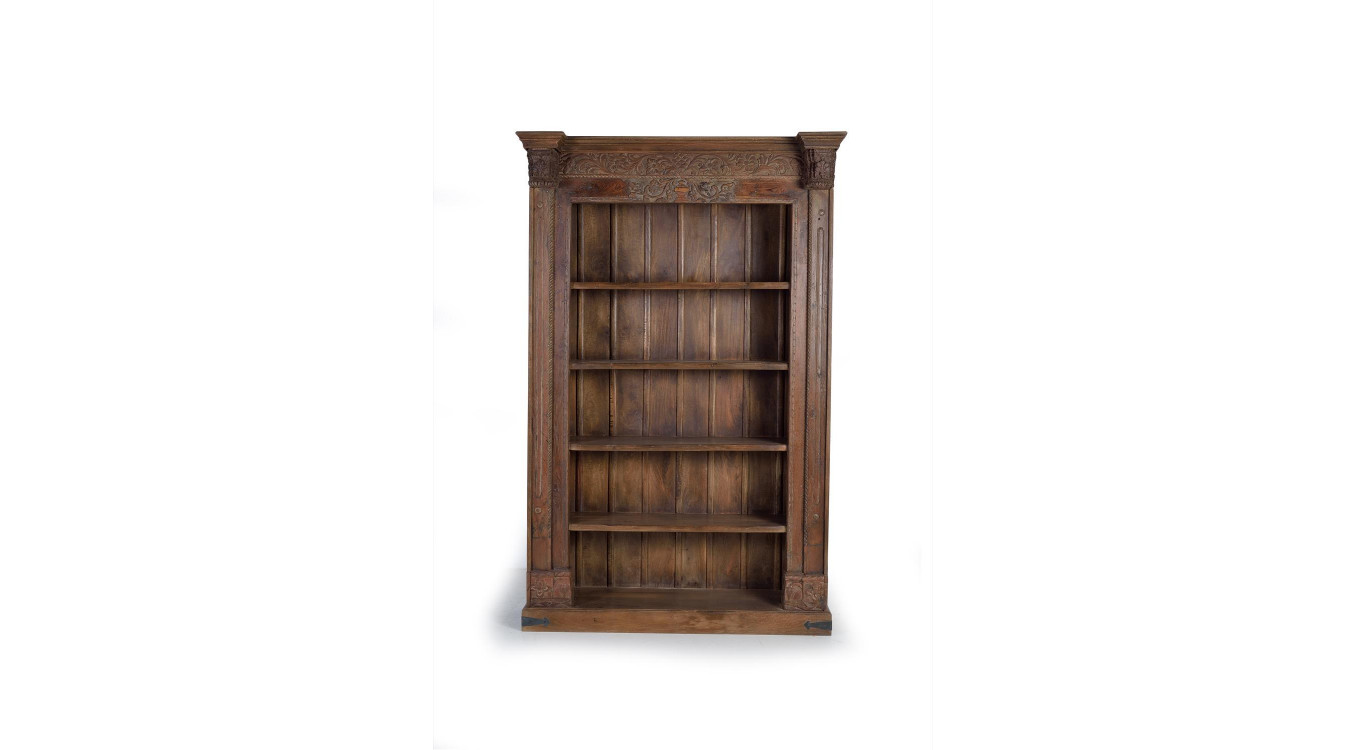 Bücherregal Holz Braun 142x56x222cm