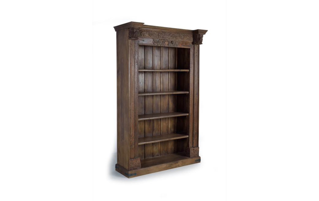 Bibliothèque Bois Marron 142x56x222cm