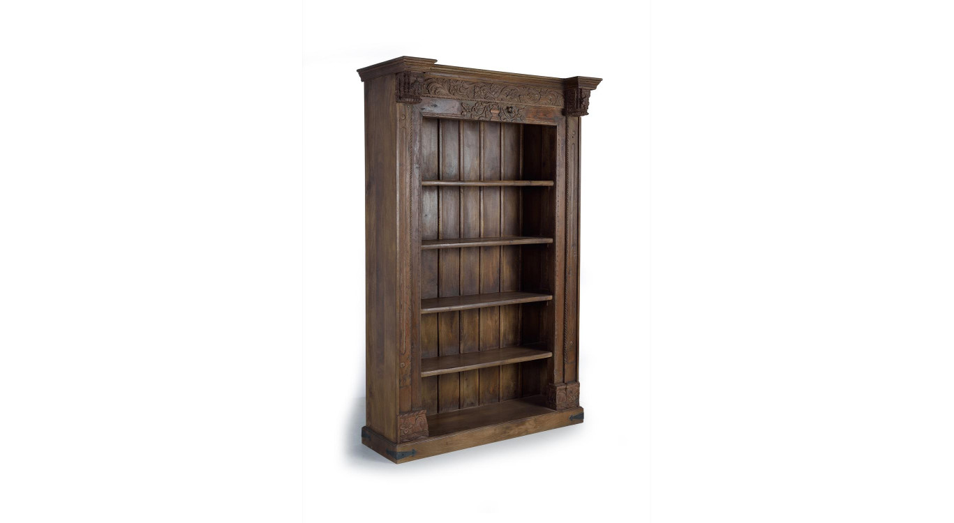 Bücherregal Holz Braun 142x56x222cm