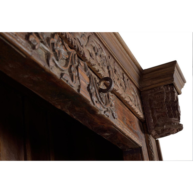 Bibliothèque Bois Marron 142x56x222cm