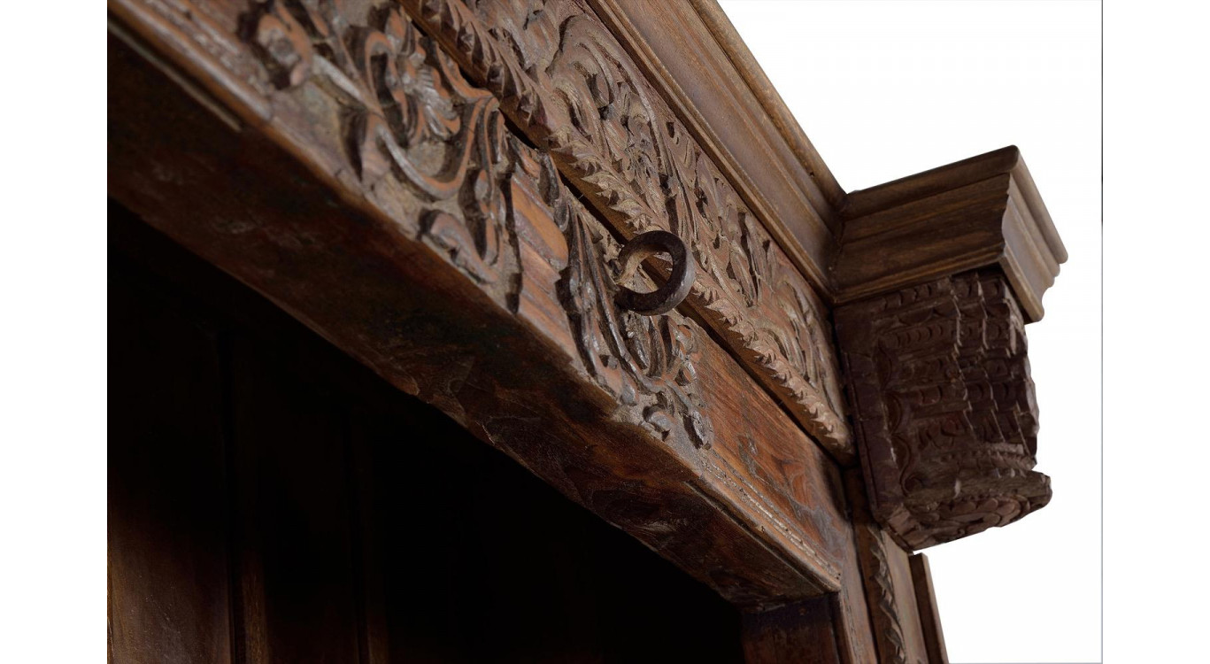 Bibliothèque Bois Marron 142x56x222cm