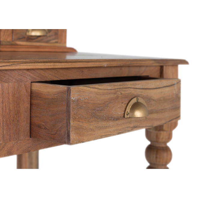 Coiffeuse 5 Tiroirs Bois Marron 120x60x165cm