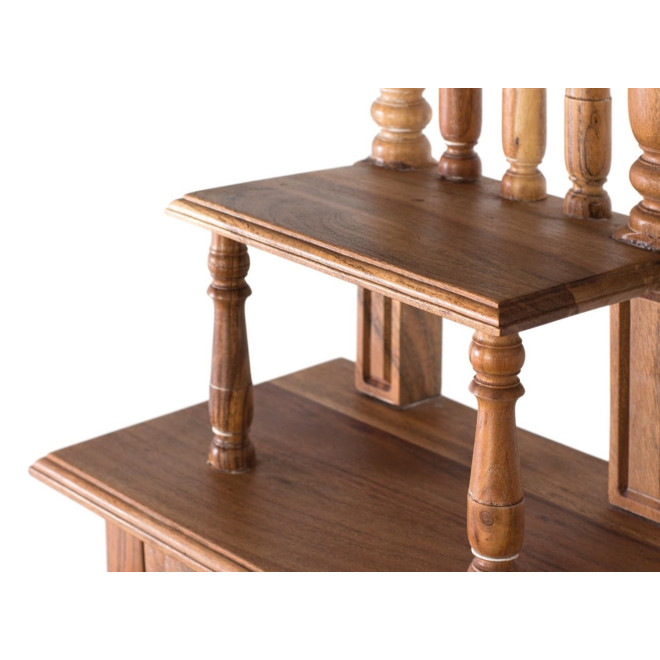Schminktisch 5 Schubladen Holz Braun 120x60x165cm