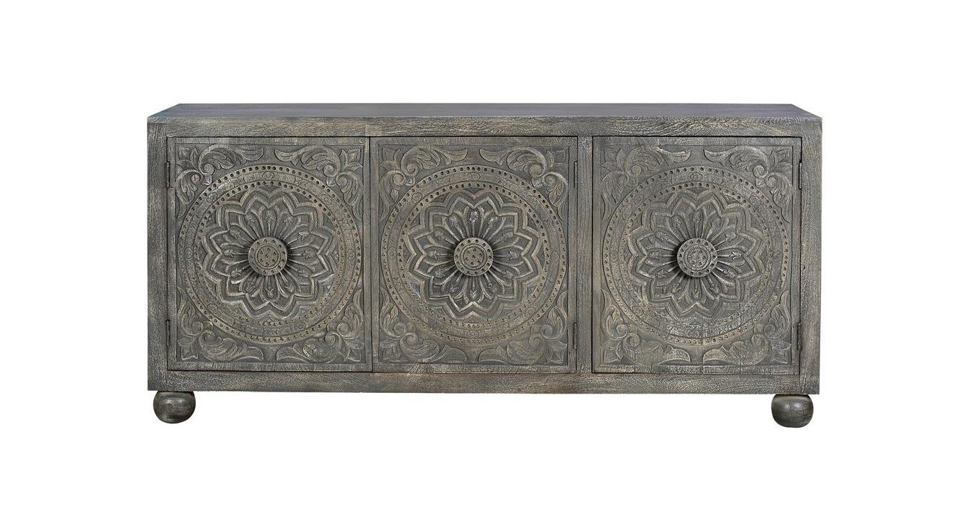 Sideboard Holz Grau 172x43x82cm