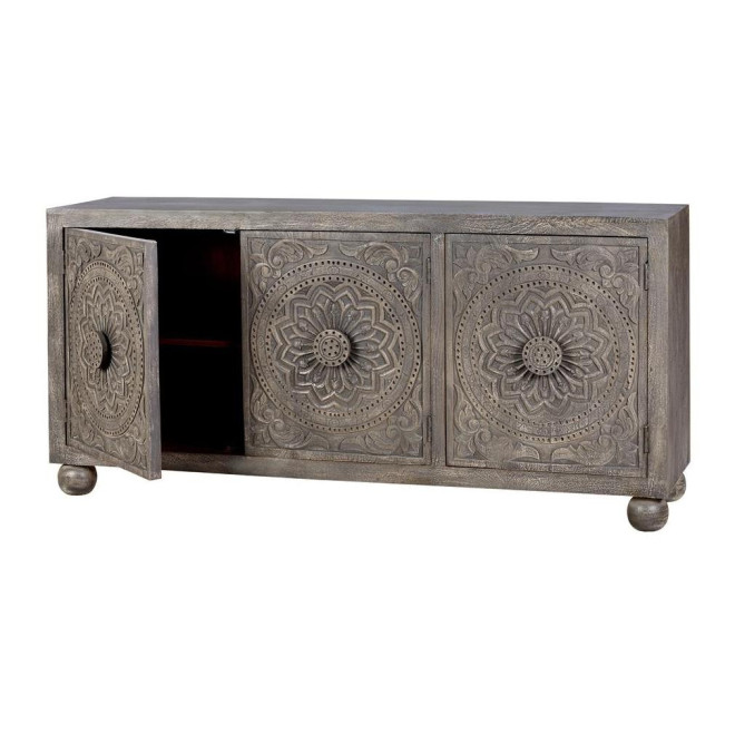 Sideboard Holz Grau 172x43x82cm