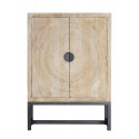 Armario de madera y metal blanco 124x42x176cm