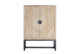 Armadio in legno e metallo bianco 124x42x176cm