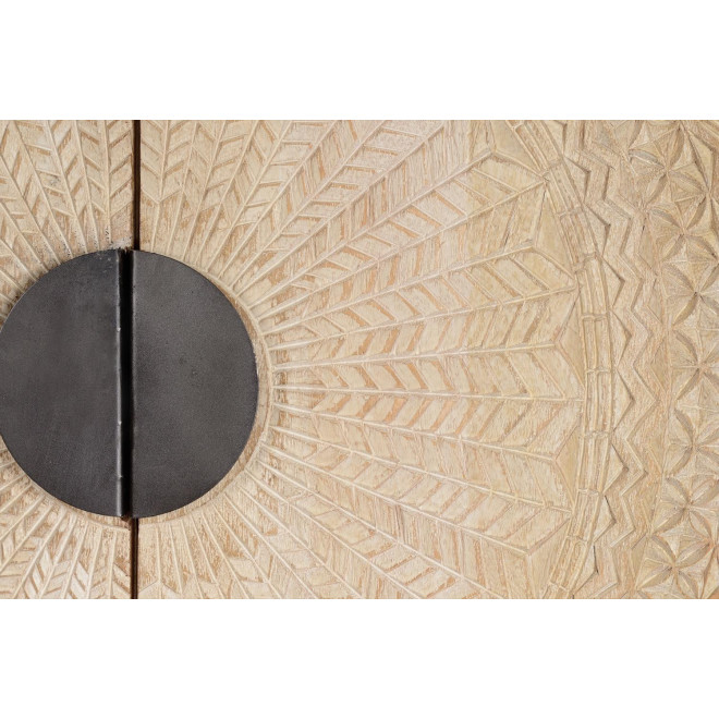 Armoire Bois, Métal Blanc 124x42x176cm