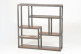 Wandregal Holz, Metall Braun 80x18x80cm
