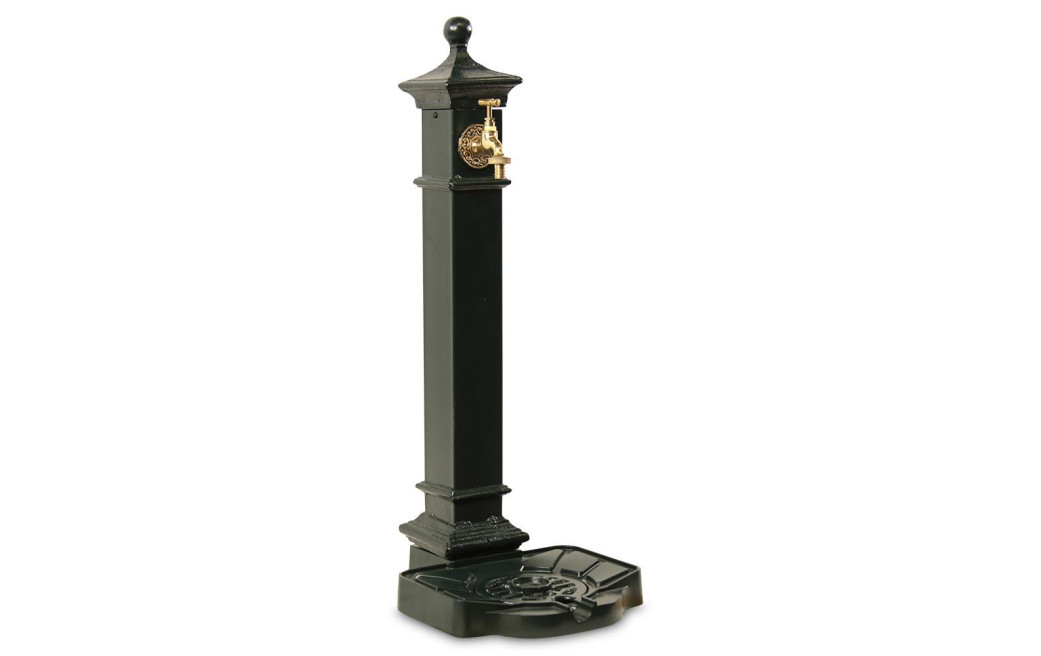 Gartenbrunnen Aluminium, Metall Grün 29x33.5x77cm