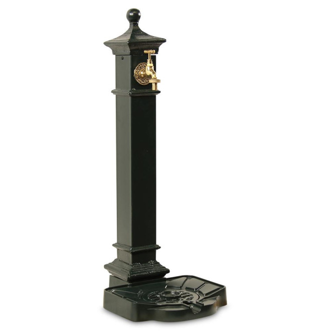 Gartenbrunnen Aluminium, Metall Grün 29x33.5x77cm