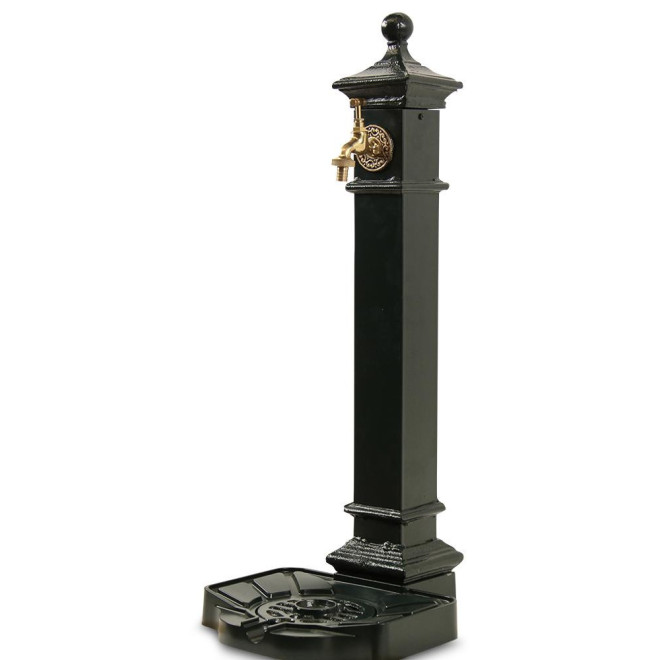 Gartenbrunnen Aluminium, Metall Grün 29x33.5x77cm