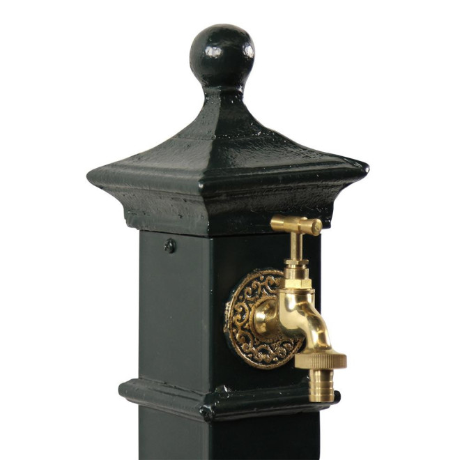 Gartenbrunnen Aluminium, Metall Grün 29x33.5x77cm
