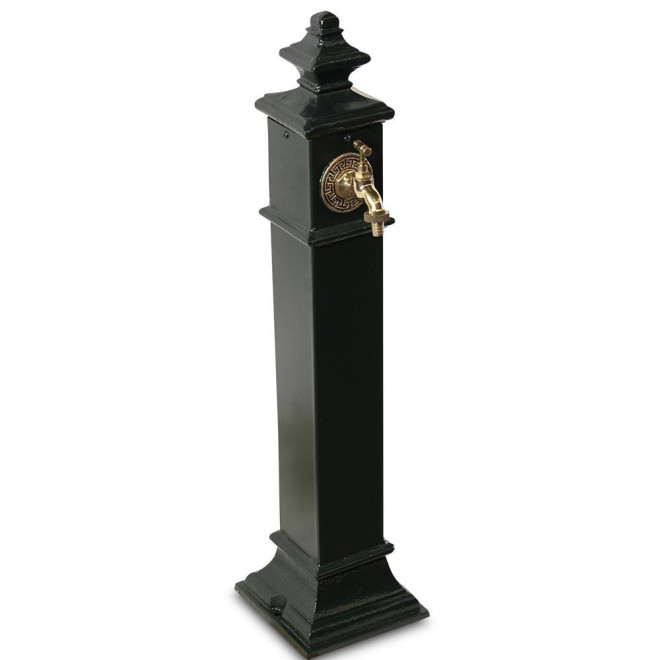 Gartenbrunnen Metall Grün 19x19x79cm