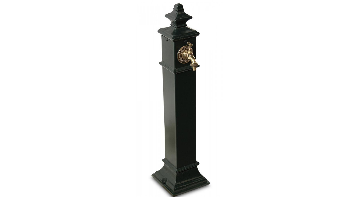 Gartenbrunnen Metall Grün 19x19x79cm