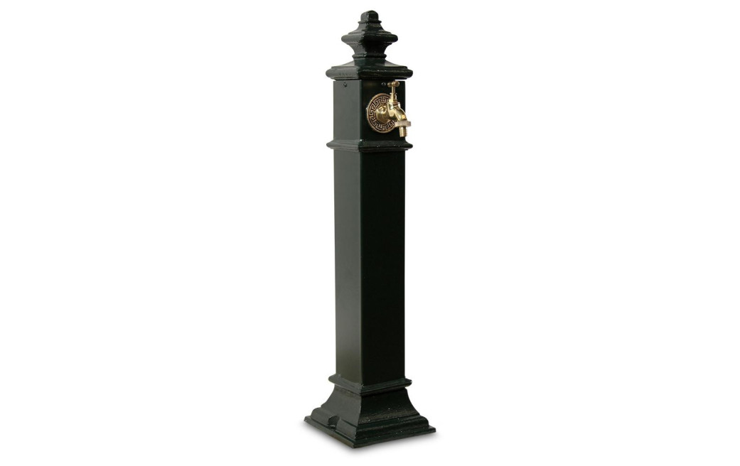 Gartenbrunnen Metall Grün 19x19x79cm