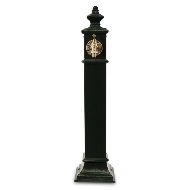 Gartenbrunnen Metall Grün 19x19x79cm