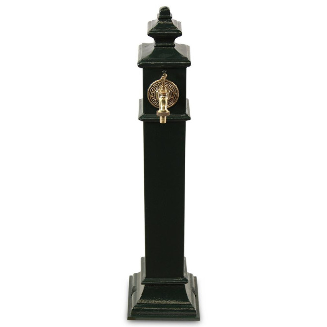Gartenbrunnen Metall Grün 19x19x79cm