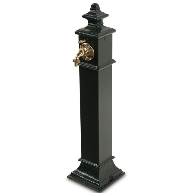 Gartenbrunnen Metall Grün 19x19x79cm