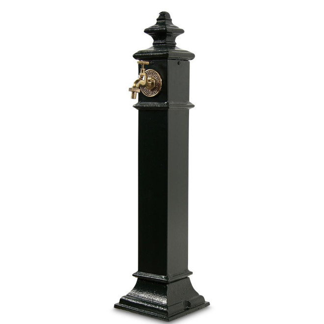 Gartenbrunnen Metall Grün 19x19x79cm